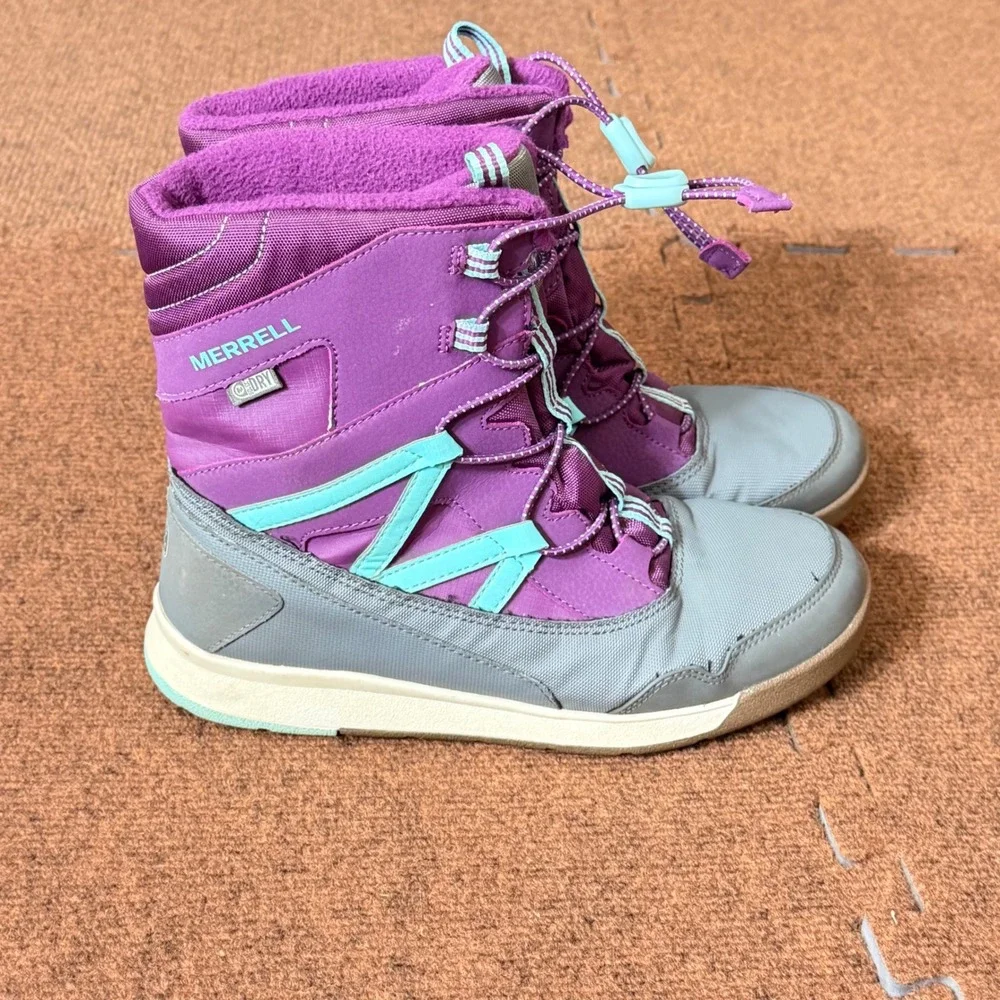 Merrell Snow Crush Waterproof Winter Boots Purple Turquoise MK159174 Womens‎ 6M